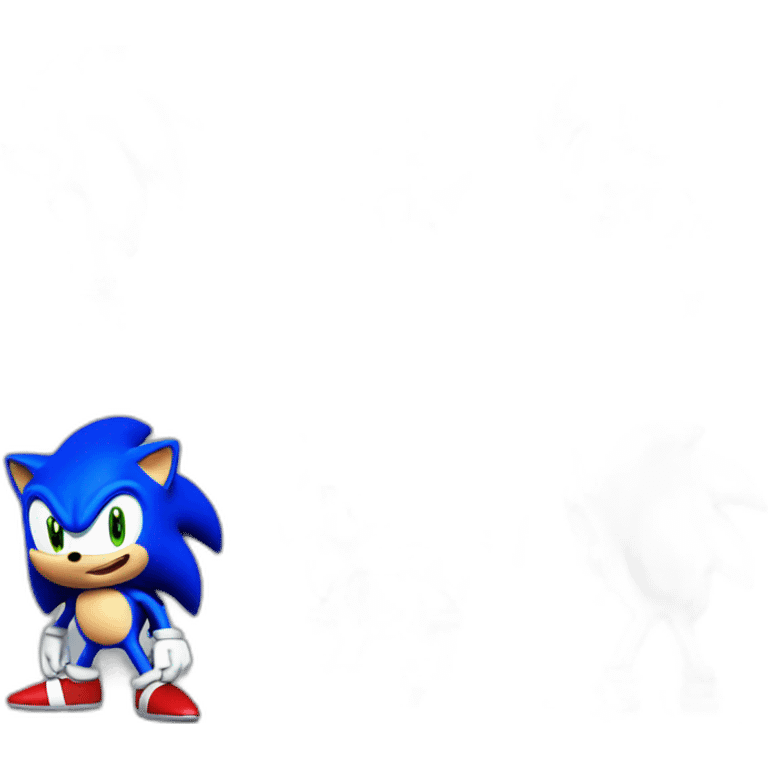 Blue Classic Sonic Hedgehog emoji