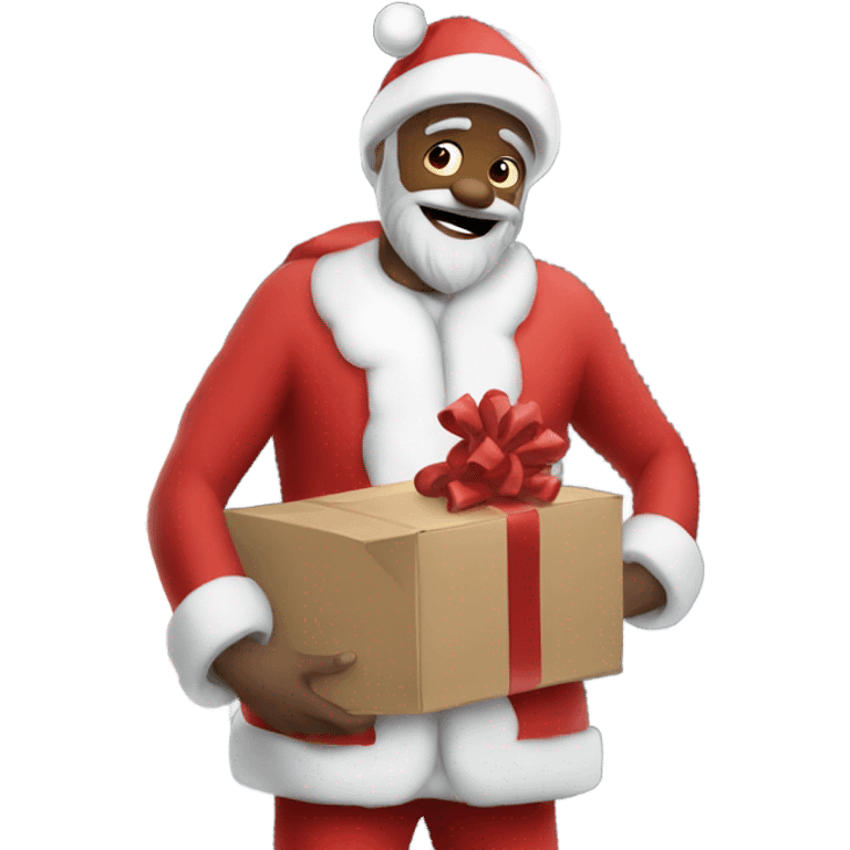 Santa delivers to wrong house emoji