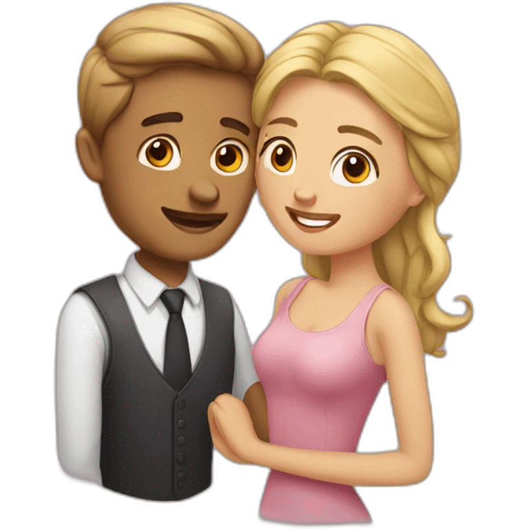 Man loves woman emoji