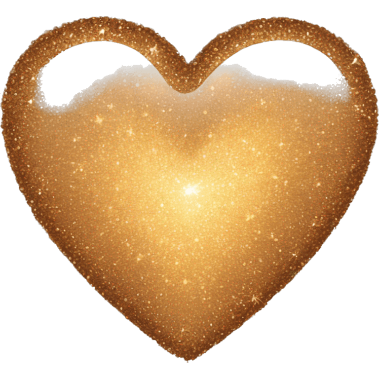 light brown sparkly heart emoji