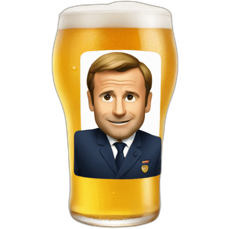 Macron beer emoji