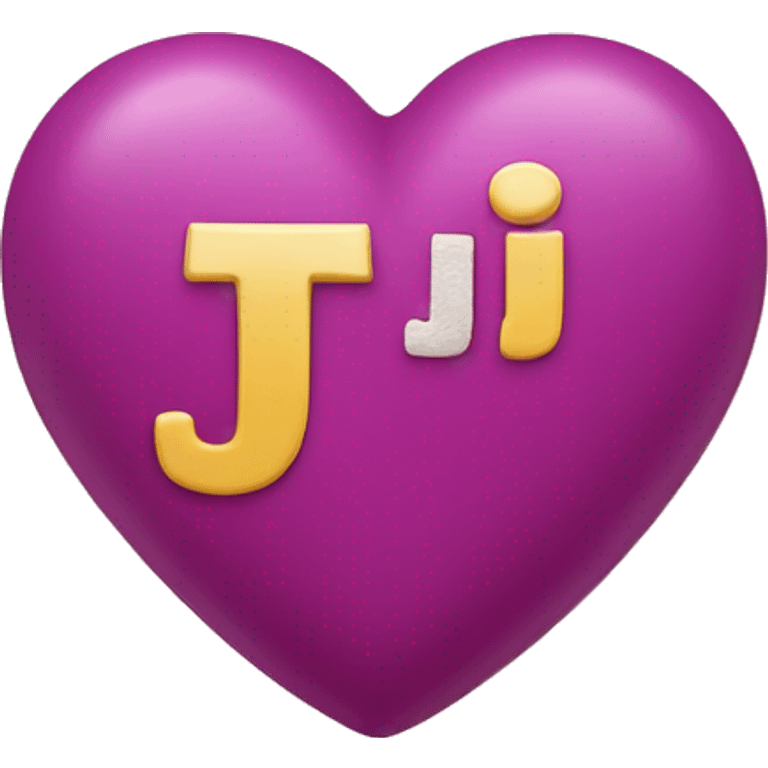 Heart with initial j&k emoji