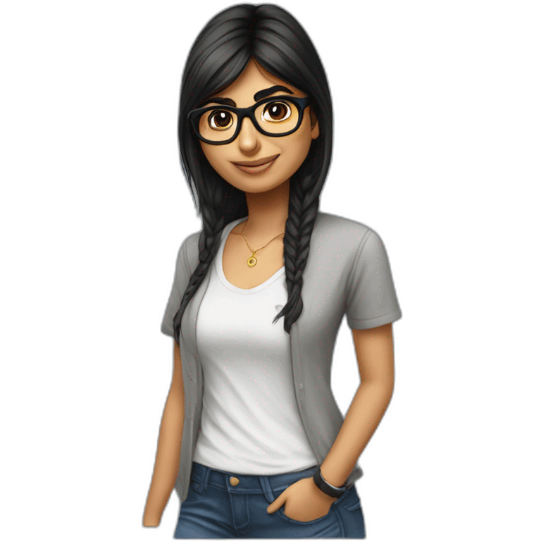 Mia Khalifa clothed emoji