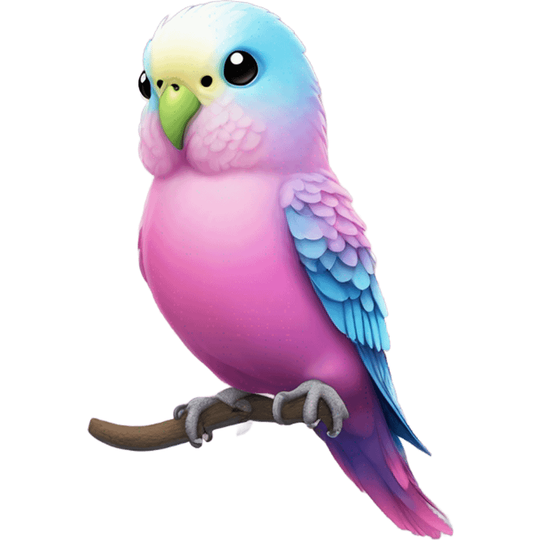 Pink budgie emoji