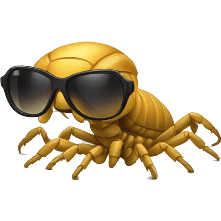 Scorpion with sunglasses emoji