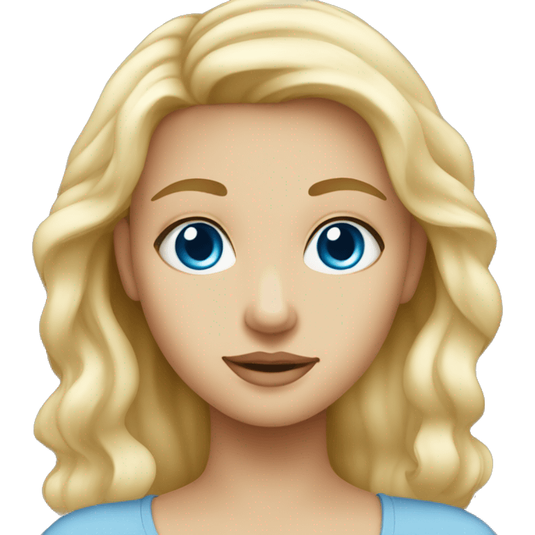 Blond girl with blue eyes babyface  emoji