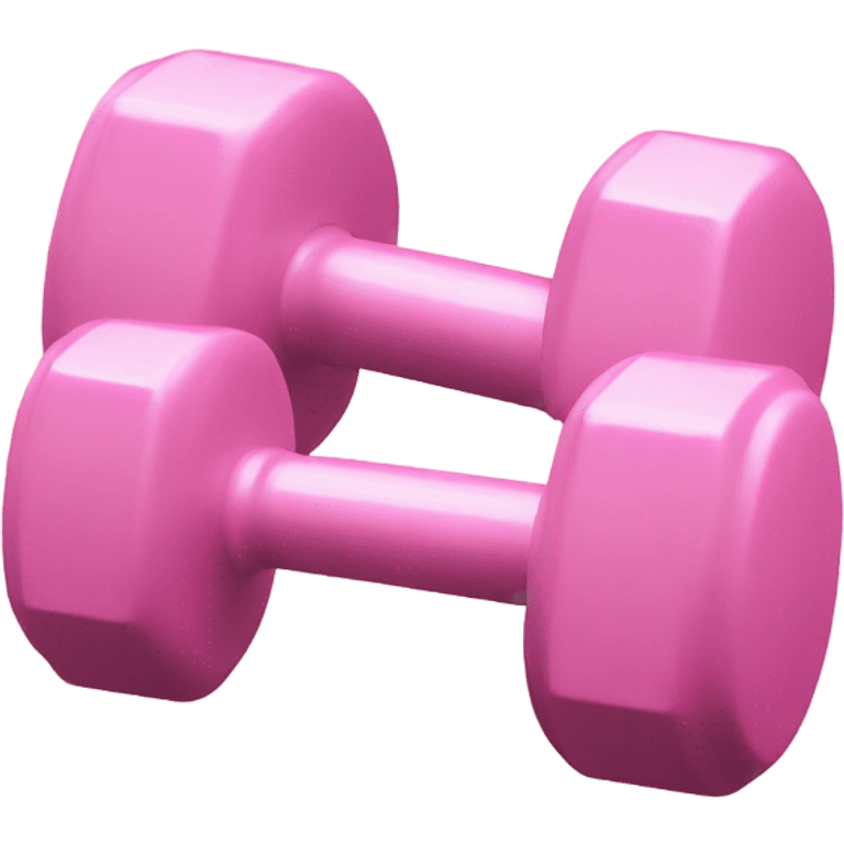 Two light pink dumbbells  emoji