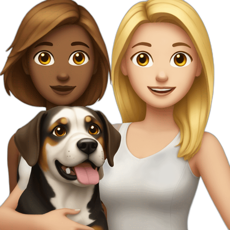 White Girl with a rotweiler dog emoji