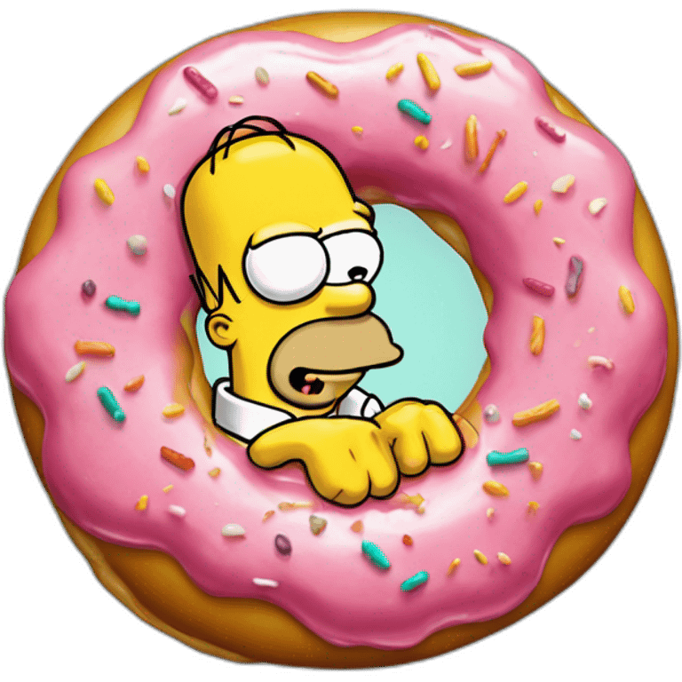 Homer simpson qui mange un donut emoji