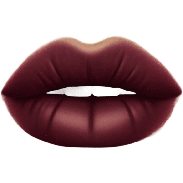 Burgundy kiss stain emoji