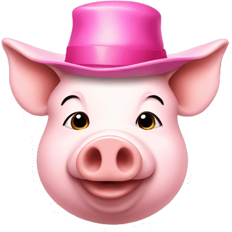 Pig with pink hat emoji