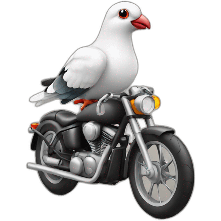 biker pigeon emoji