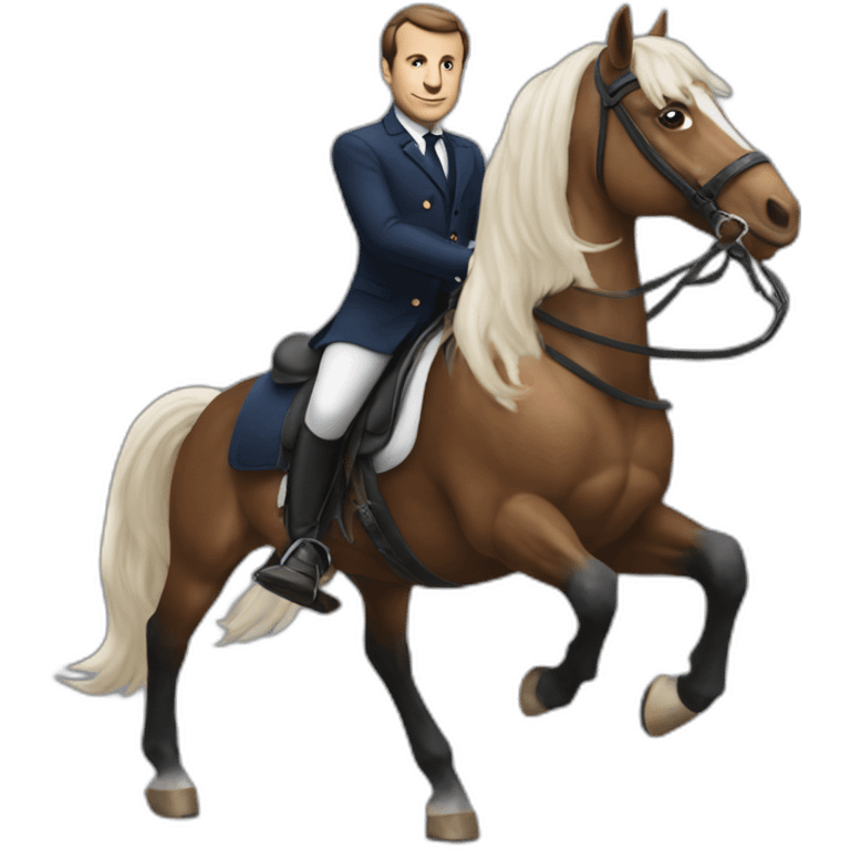 macron sur un cheval emoji