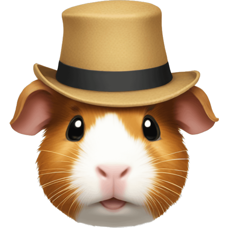 Guinea pig with a hat emoji