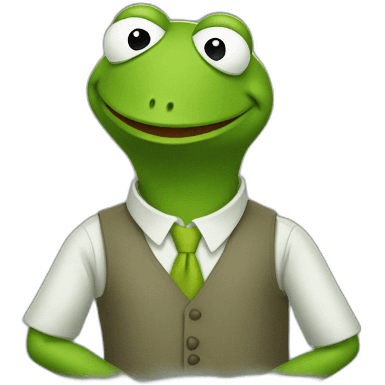 kermit the frog as a web developer emoji