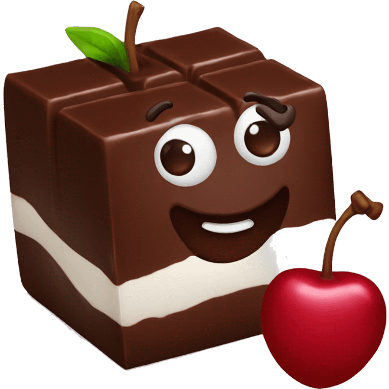 chocolate with cherry  emoji