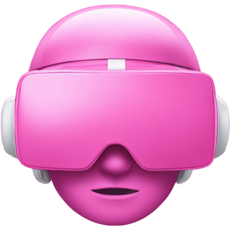 all-pink vr headset no head emoji