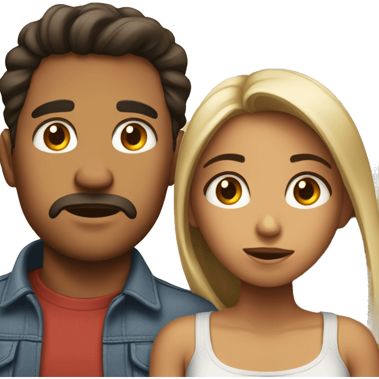 hispanic couple but girl is mad emoji