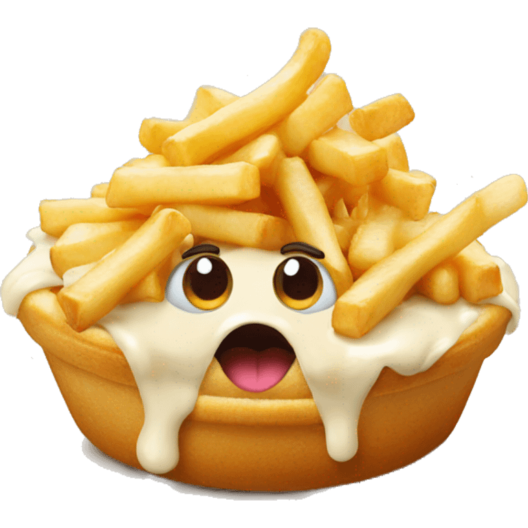 Pourine eat a poutine emoji