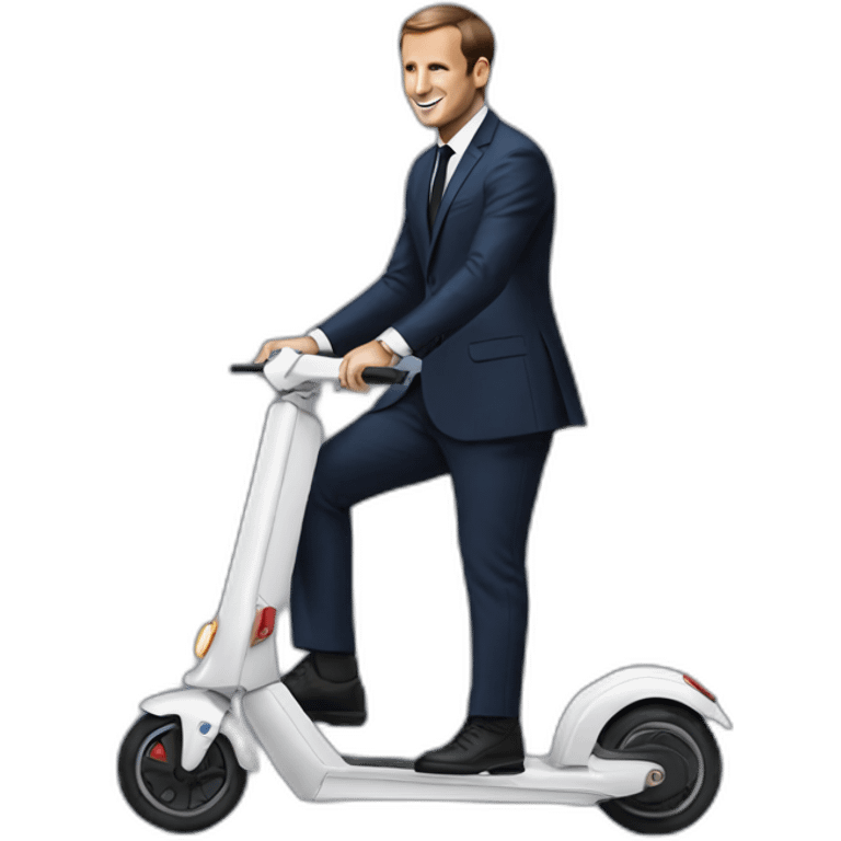 macron on electric scooter emoji