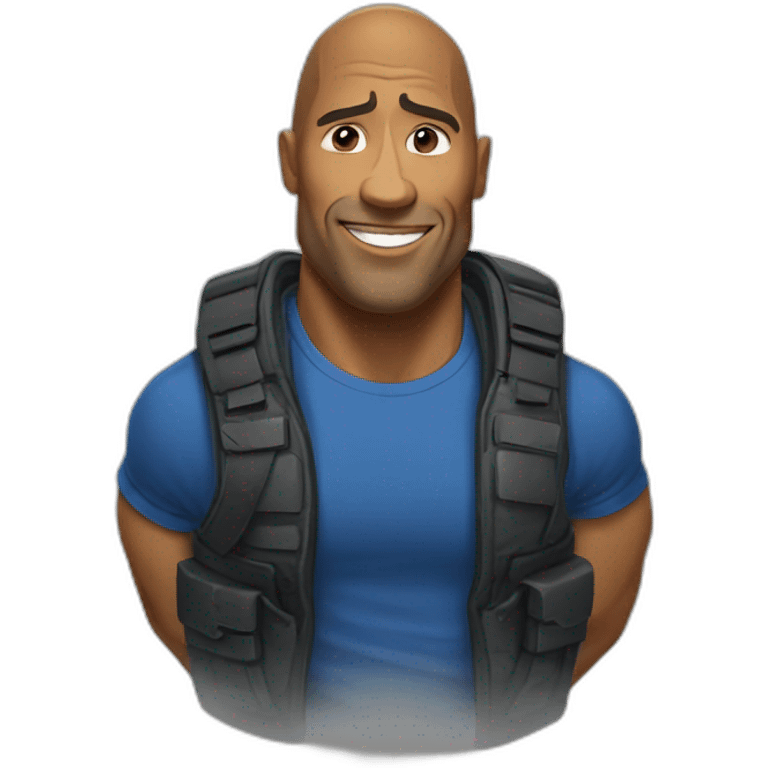 Sourcile de the rock emoji