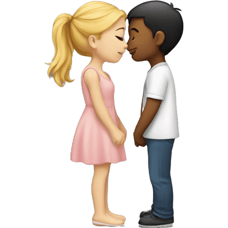 Girl and boy kissing emoji