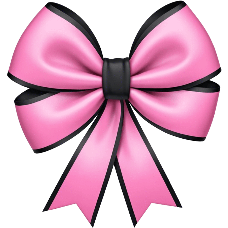 light black and pink bow emoji