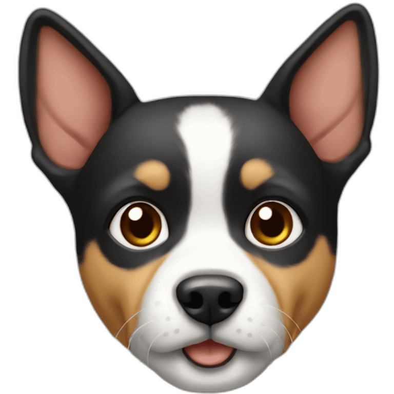 Chien avec oreilles chat emoji