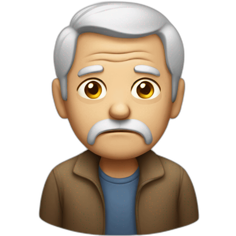 Old man sad emoji