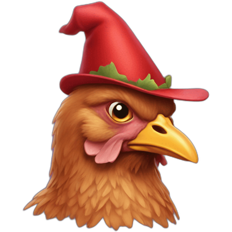 ugly hen halloween hat emoji