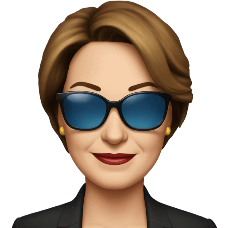 Amy Klobuchar wearing sunglasses emoji