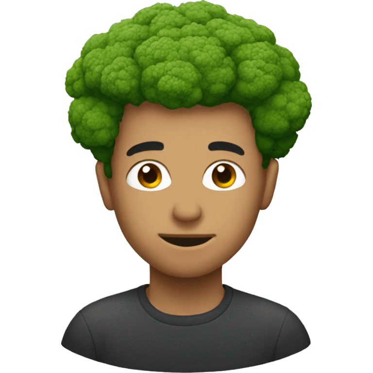 man with broccoli hair emoji