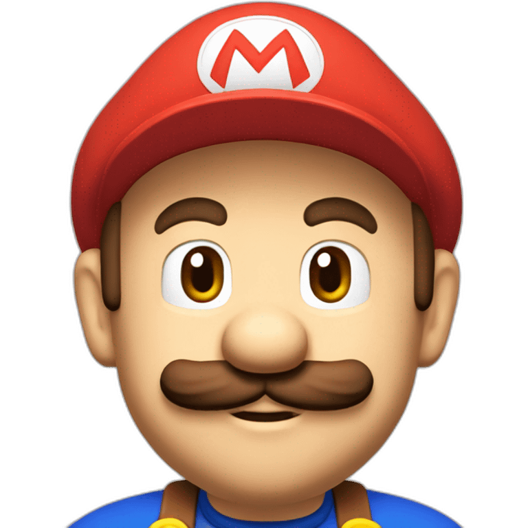 mario nintendo front facing just head and cap emoji