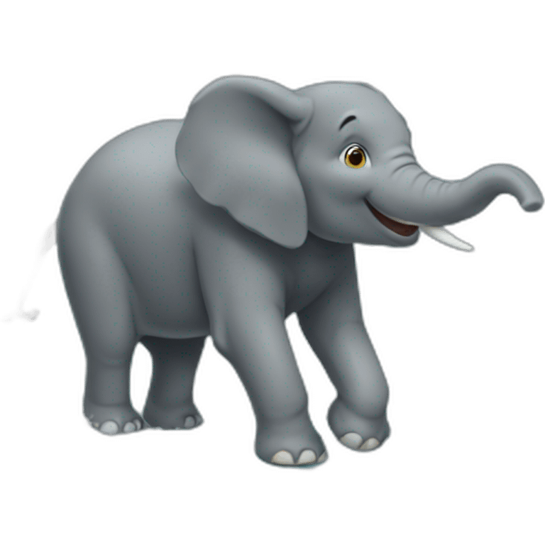 Éléphant qui surf emoji