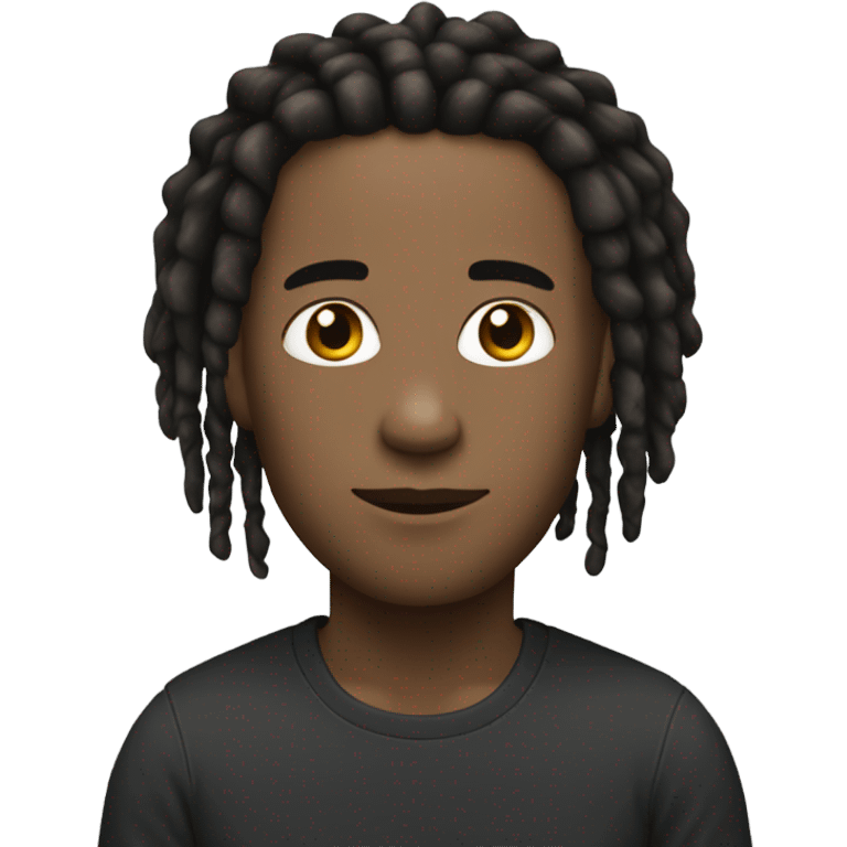 light skin black guy with small dreads emoji