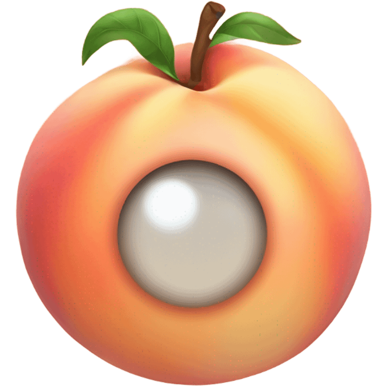 Peach with eyes emoji