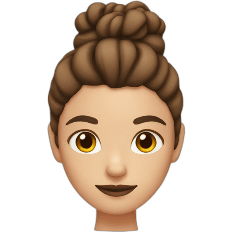 brown hair woman with a bun and crab hands emoji