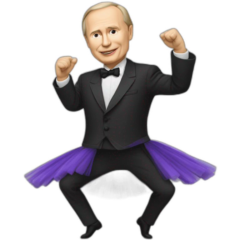 Vladimir poutine qui porte un tutu de danse emoji