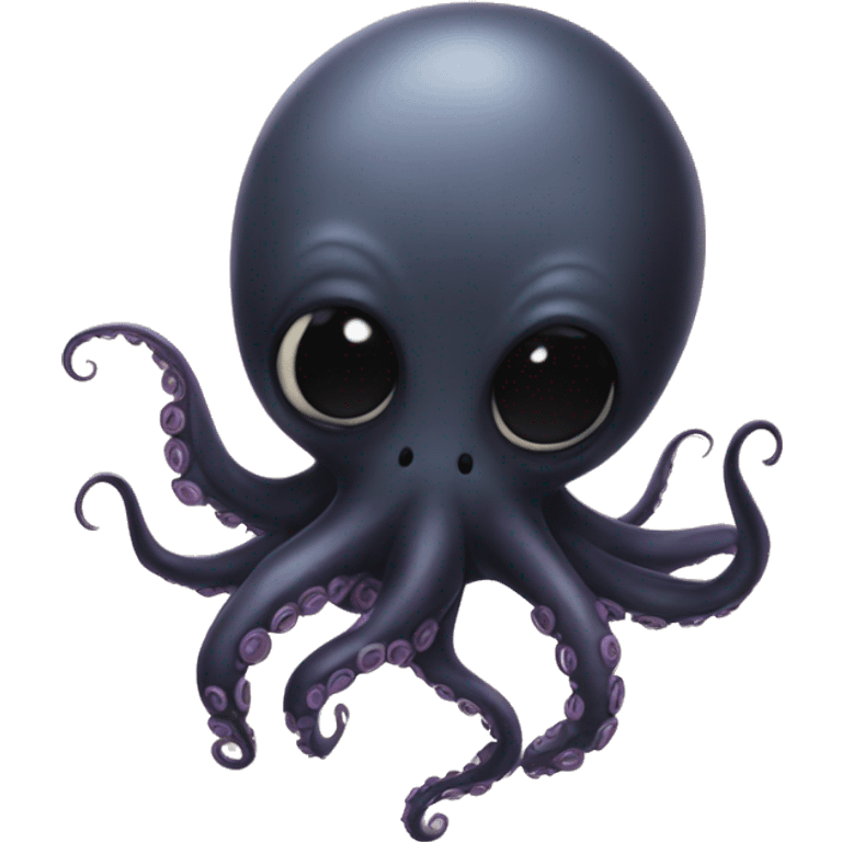 Black Alien Octopus love emoji