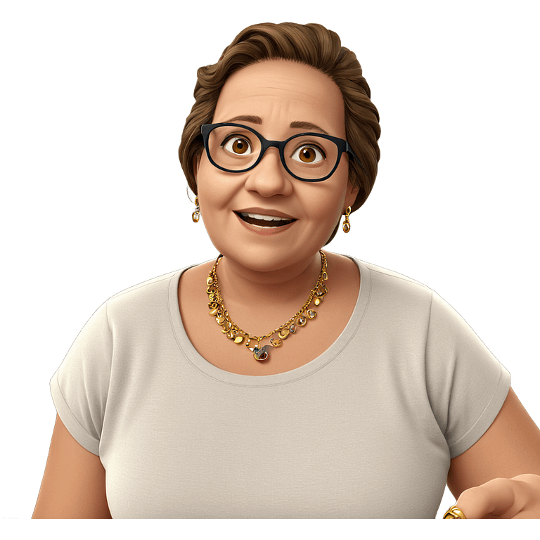 girl with glasses and jewelry emoji