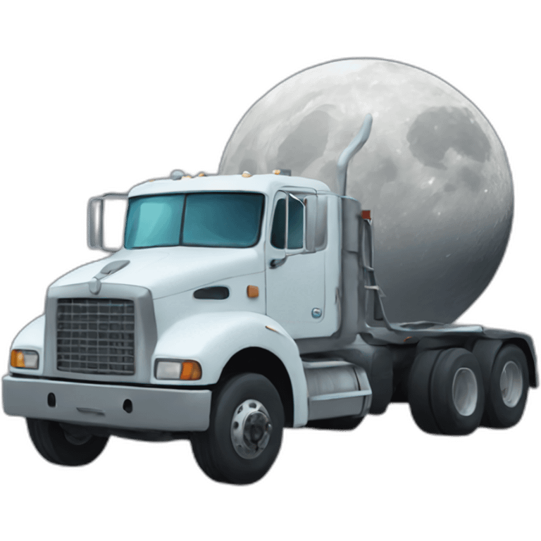 Truck to the moon emoji