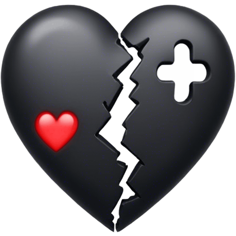 broken heart black emoji