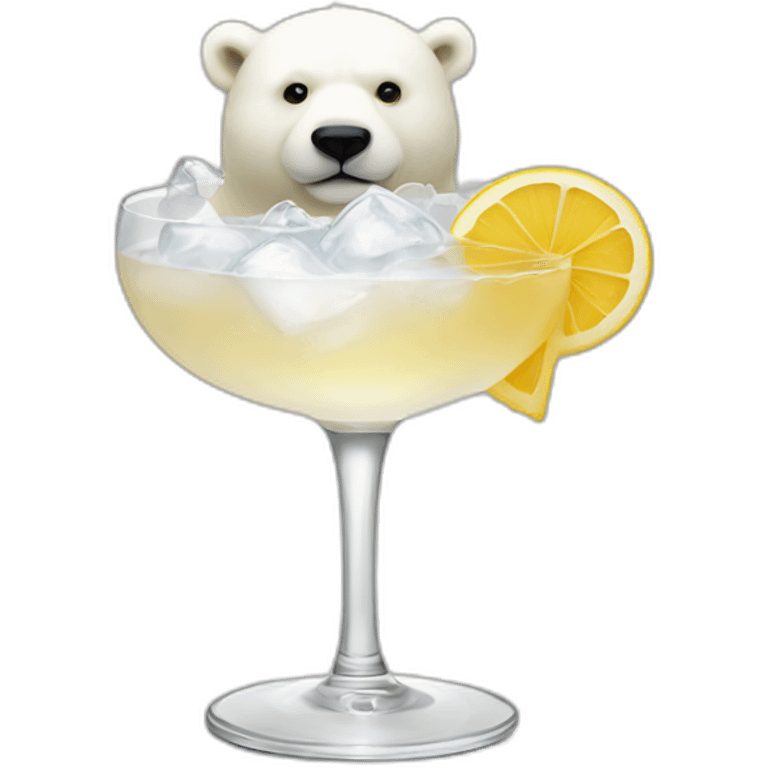 white bear cocktail emoji