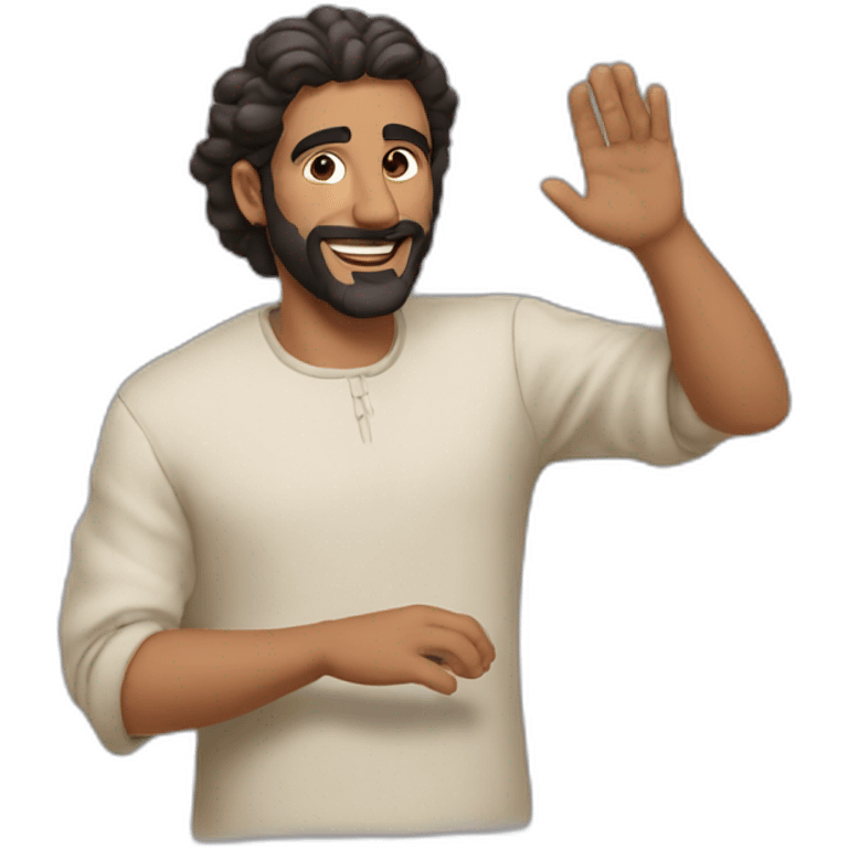 Abu Obaida making with his hand ☝️ emoji