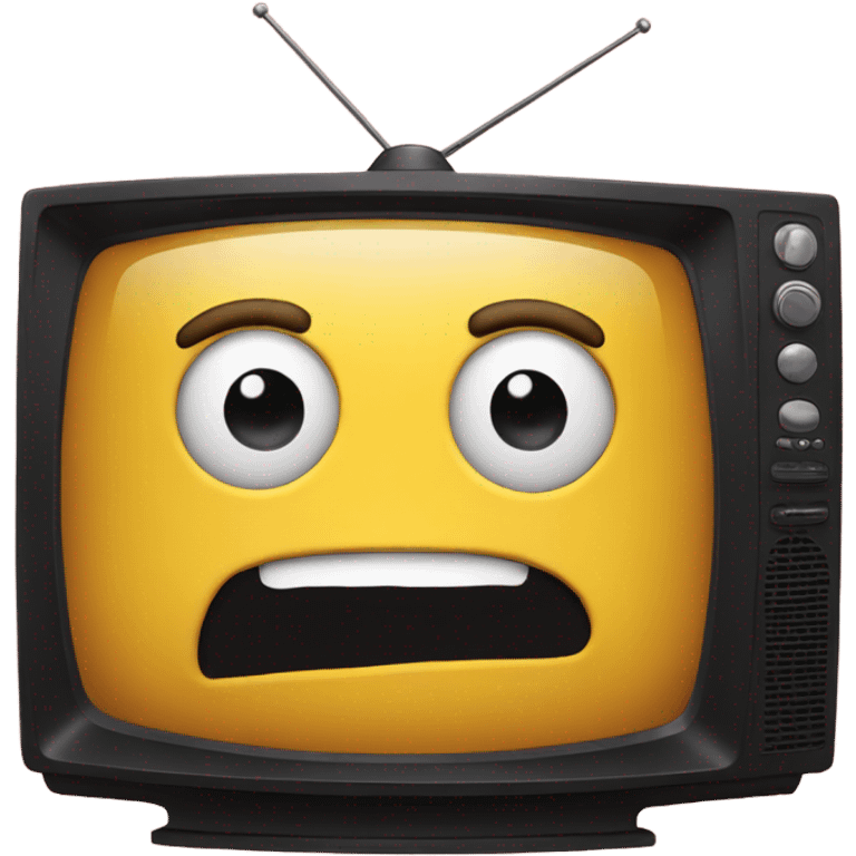 TV with a face emoji