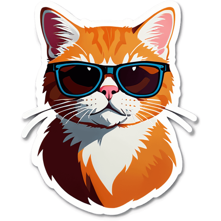 Cat with sunglasses emoji