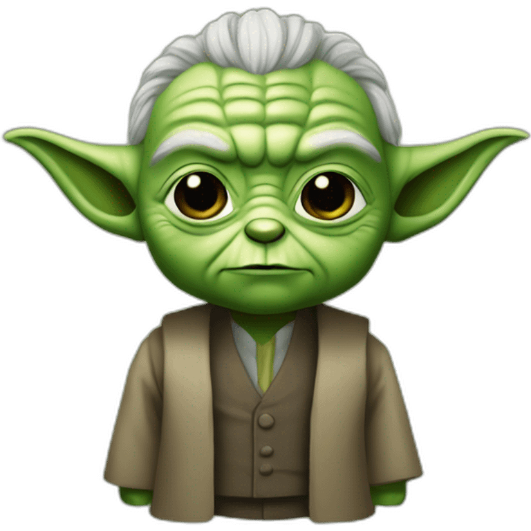 Yoda in businessman emoji