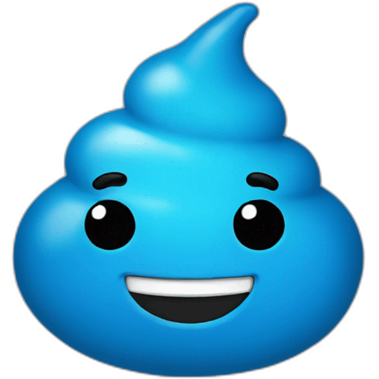 Blue poop emoji