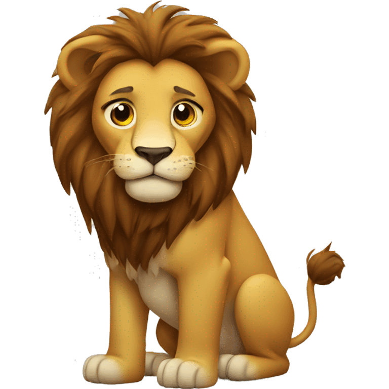 Lion with heart broken  emoji