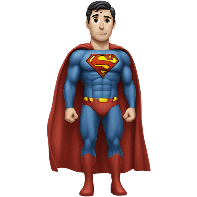 realistic superman with abs white man emoji